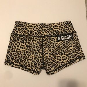 Savage Barbell Cheetah Shorts